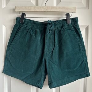 Todd Snyder 5in Corduroy Weekend Short, Botanical Green, Size Small